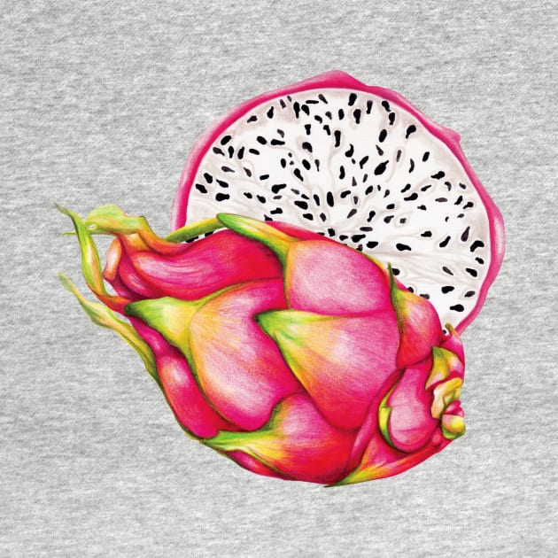 Dragon Fruit Watercolour illustration by AmandaDilworth